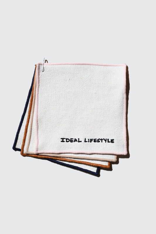Ideal Lifestyle Embroidered Coasters ‚Äì Set of 4